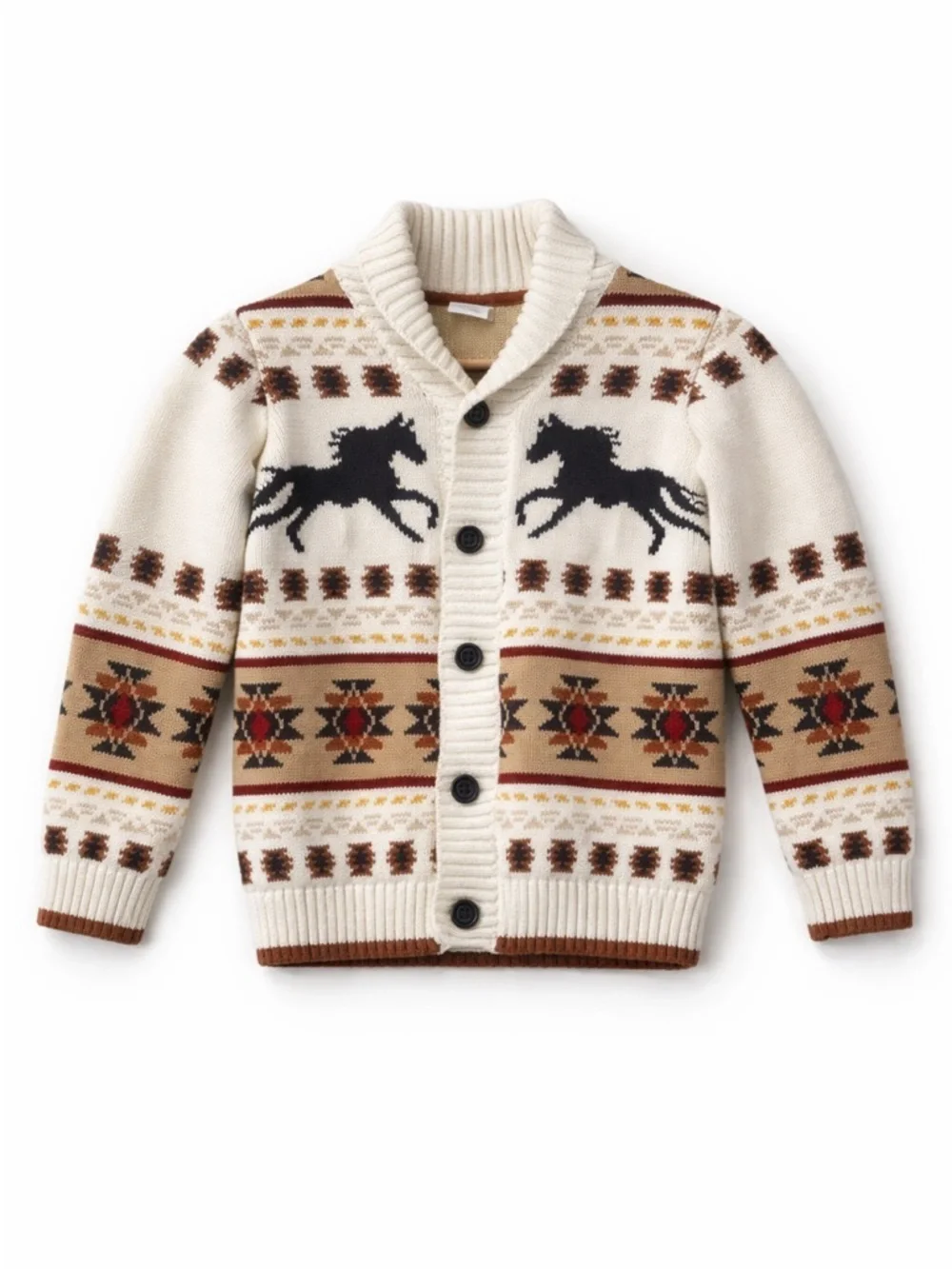 Gymboree Horse Print Button Cardigan Sweater